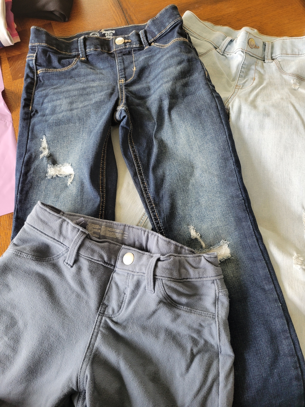 Bundle Sz 7/8 Girls Distressed Skinny Jeans And Pair Of Shorts